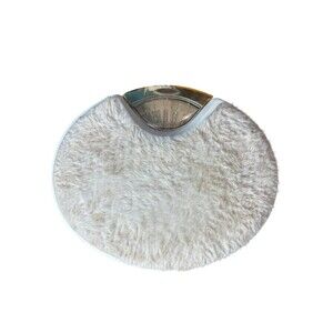 Vintage 50-60s Mechanical Fuzzy Oval Bathroom Scale Works Crack Plastic